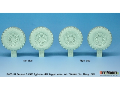 Russian K-4386 Typhoon-vdv Sagged Wheel Set 2- Kama ( For Meng 1/35) - image 3