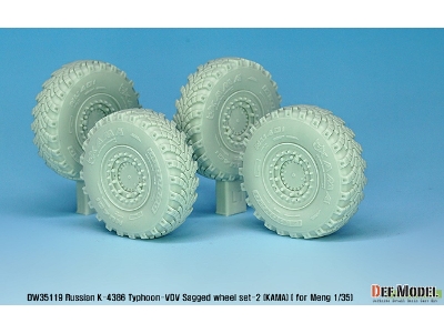 Russian K-4386 Typhoon-vdv Sagged Wheel Set 2- Kama ( For Meng 1/35) - image 6