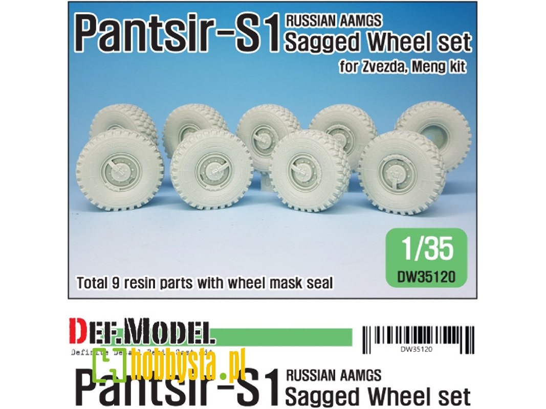 Russian Pantsir S-1 Sagged Wheel Set ( For Zvezda/Meng/Trumpeter 1/35) - image 1