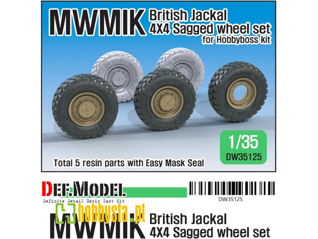 Uk Jackal1 Mwmik 4x4 Sagged Wheel Set - image 1