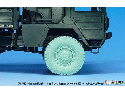 German Man 5t. Mil Gl Truck Sagged Wheel Set 2 Continetal Hcs - image 5