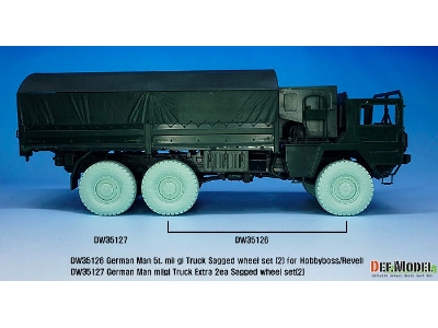 German Man 5t. Mil Gl Truck Sagged Wheel Set 2 Continetal Hcs - image 9