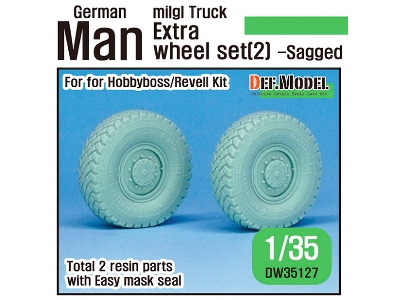 German Man Milgl Truck Extra 2ea Sagged Wheel Set 2 Continetal Hcs - image 1