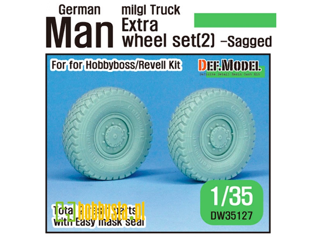 German Man Milgl Truck Extra 2ea Sagged Wheel Set 2 Continetal Hcs - image 1