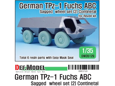 German Tpz-1 Fuchs Abc Sagged Wheel Set 2 Continetal Hcs - image 1