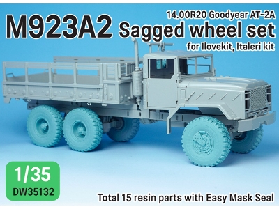 M923a2 Big Foot Truck Goodyear Sagged Wheel Set - image 1