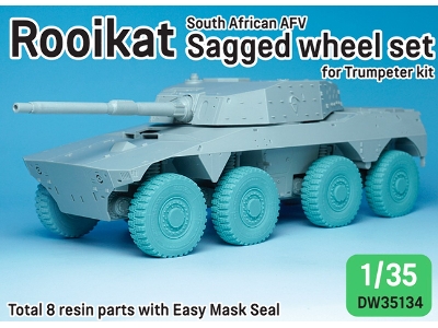 South African Rooikat Afv Sagged Wheel Set (For Trumpeter 1/35) - image 1