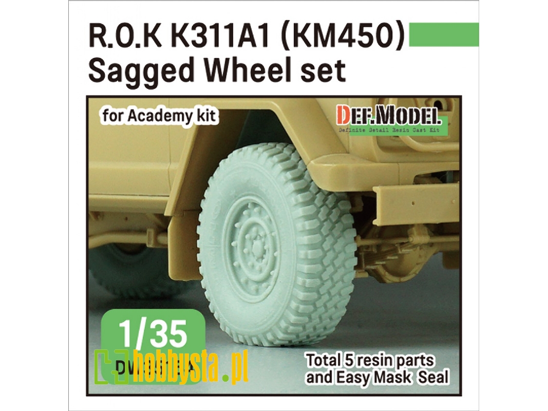 R.O.K K311a1 (Km450) - Sagged Wheel Set (For Academy) - image 1