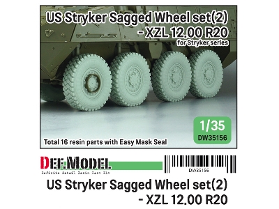 Us M1126 Stryker Xzl Sagged Wheel Set 2 For Stryker Series - image 1
