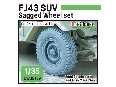 Fj43 Suv - Sagged Wheel Set (For Ak Interactive) - image 1