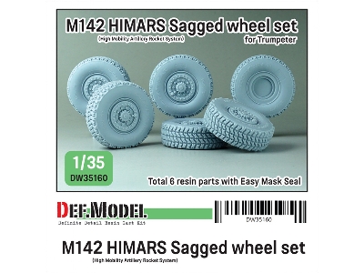 M142 Himars (High Mobility Artillery Rocket System) - Sagged Wheel Set (For Trumpeter) (Retooled Dw35112) - image 1