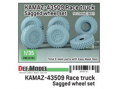 Kamaz-43509 Race Truck - Sagged Wheel Set (For Zvezda 3657) - image 1