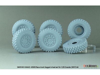 Kamaz-43509 Race Truck - Sagged Wheel Set (For Zvezda 3657) - image 2