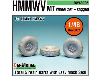 Hmmwv Mt Sagged Wheel Set (For Tamiya 1/48) - image 1