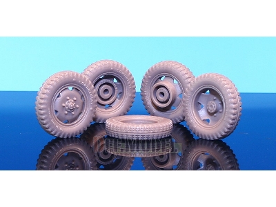 Ww2 German Styre Type 1500a Sagged Wheel Set (For Tamiya 1/48) - image 5