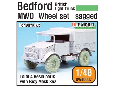 British Bedford Mwd Light Truck Wheel Set (For Airfix 1/48) - image 1