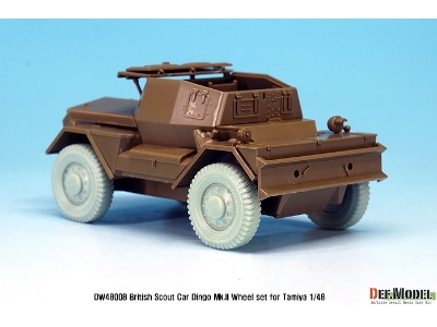 British Armored Scout Car Dingo Mk.Ii Wheel Set (For Tamiya 1/48) - image 5