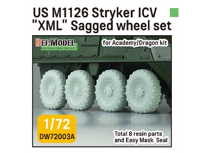 Us M1126 Stryker Icv Xml - Sagged Wheel Set (For Academy/Dragon) - image 1