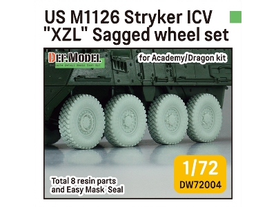 Us M1126 Stryker Icv Xzl - Sagged Wheel Set (For Academy/Dragon) - image 1