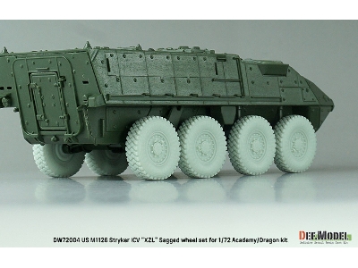 Us M1126 Stryker Icv Xzl - Sagged Wheel Set (For Academy/Dragon) - image 10