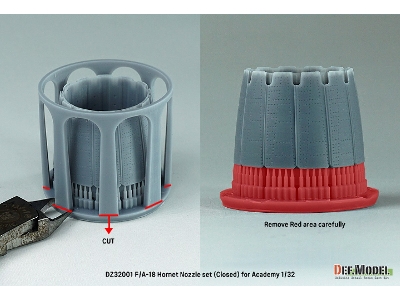 F/A-18a/B/C/D Hornet Exhaust Nozzle Set - Closed (For Academy) Setp.2022 - image 5