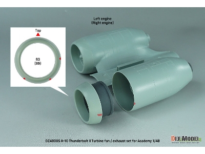 A-10 Thunderbolt Ii Turbine Fan / Exhaust Nozzle Set (For Academy) - image 8