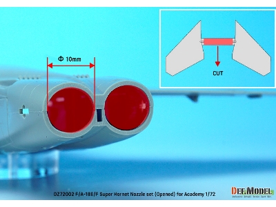 F/A-18e/F/G Super Hornet Exhaust Nozzle Set - Closed - image 8