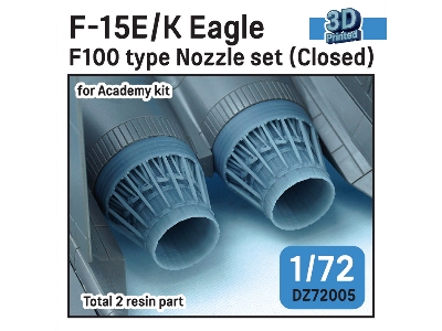 F-15e/K Eagle F100 Type Nozzle Set - Closed (For Academy) Sept.2022 - image 1