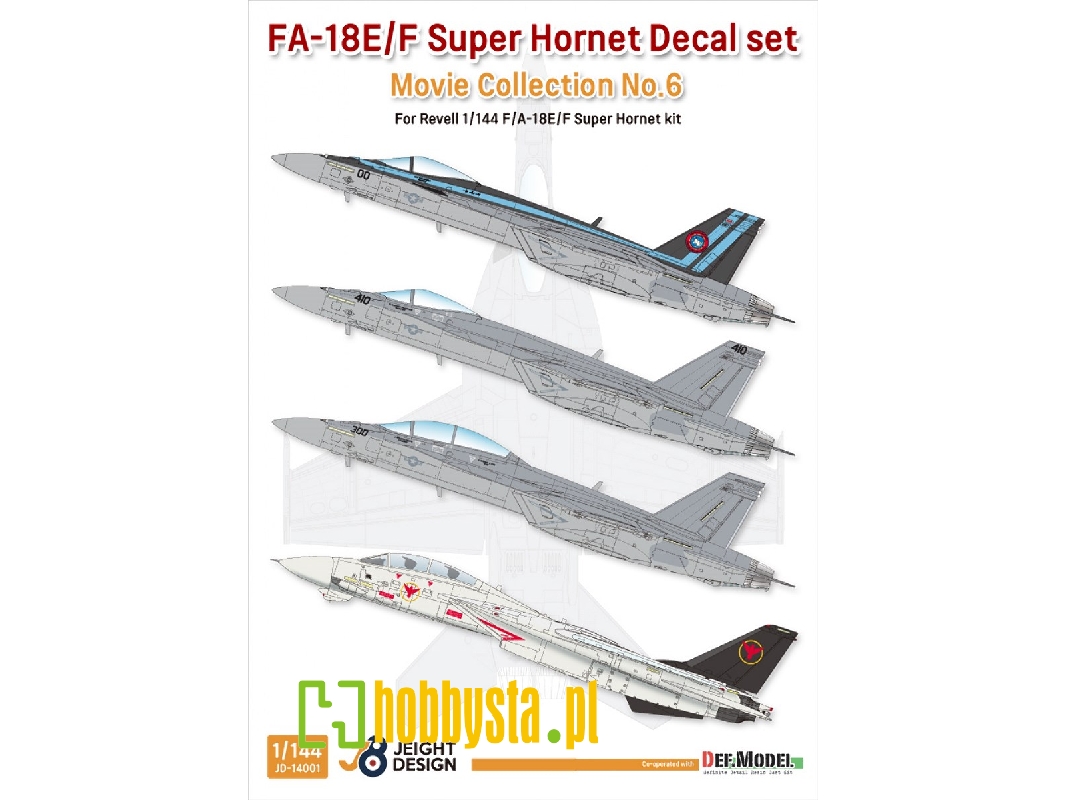 F/A-18e/F Super Hornet Decal Set - Movie Collection No.6 (For Revell F-18e/F) - image 1