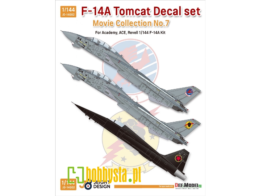 F-14a Tomcat Decal Set - Movie Collection No.7 (For Revell, Ace Corp. Academy Kit) - image 1