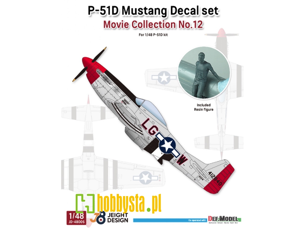 P-51d Mustang Decal / Pe Set W/ 1 Figure Movie Collection No.12 - image 1