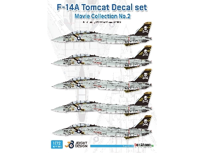 F-14a Decal Set Movie Collection No.2 Jolly Rogers 1978 - image 2