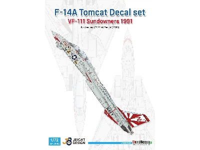 F-14a Vf-111 Sundowners 1991 Decal Set - image 2