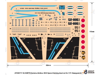 F-15j 306tfs Komatsu Airshow 2022 - Maverick Special Decal Set - image 3