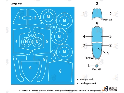 F-15j 306tfs Komatsu Airshow 2022 - Maverick Special Decal Set - image 4