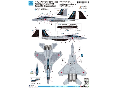 F-15j 306tfs Komatsu Airshow 2022 - Maverick Special Decal Set - image 16