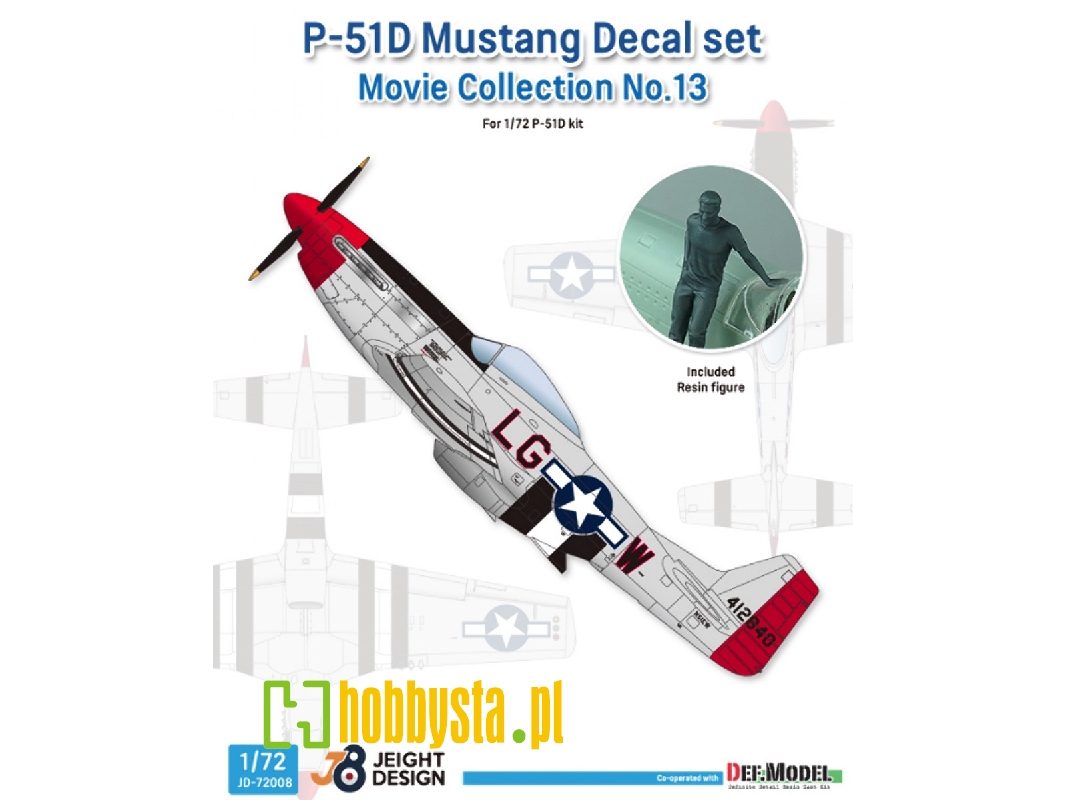 P-51d Mustang Decal Set W/ 1 Figure Movie Collection No.13 - Maverick - image 1
