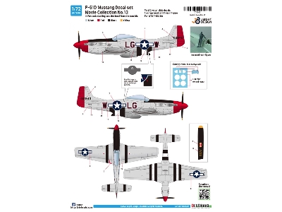 P-51d Mustang Decal Set W/ 1 Figure Movie Collection No.13 - Maverick - image 6