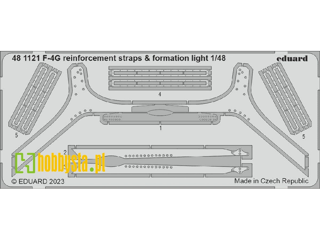 F-4G reinforcement straps & formation lights 1/48 - Meng - image 1