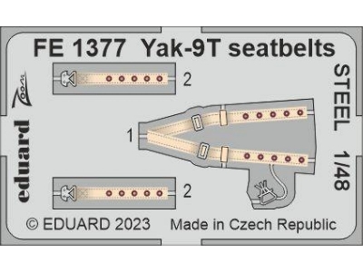 Yak-9T seatbelts STEEL 1/48 - ZVEZDA - image 1