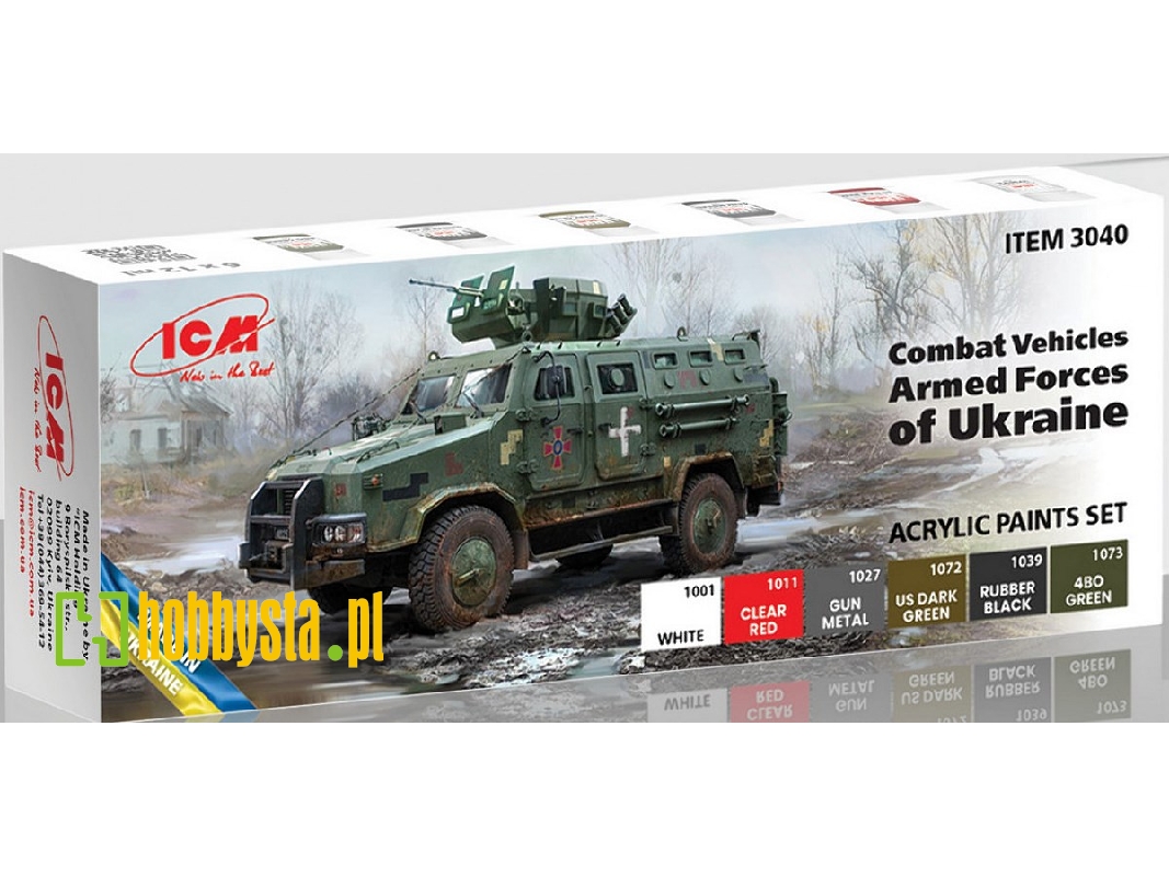 Acrylic Paints Set For Combat Vehicles Armed Forces Of Ukraine - image 1