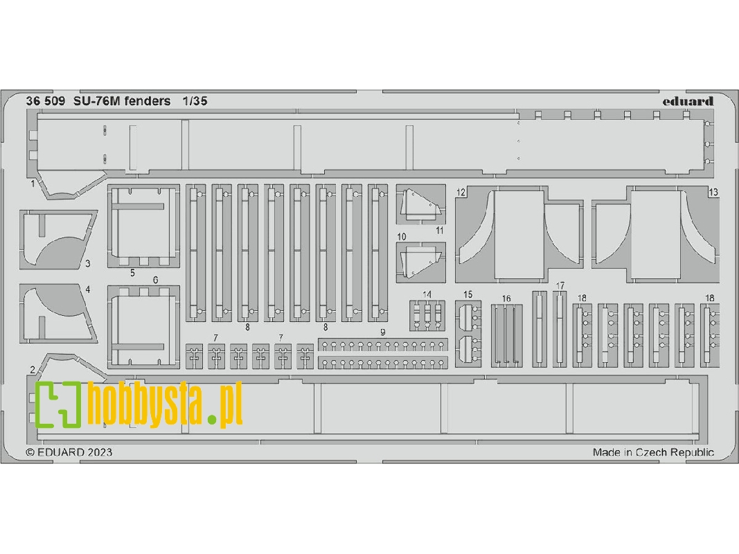 SU-76M fenders 1/35 - ZVEZDA - image 1