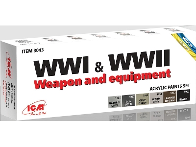 Acrylic Paint Set For WWI &#038; WWII Weapon And Equipment - image 1