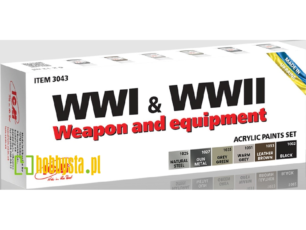 Acrylic Paint Set For WWI &#038; WWII Weapon And Equipment - image 1