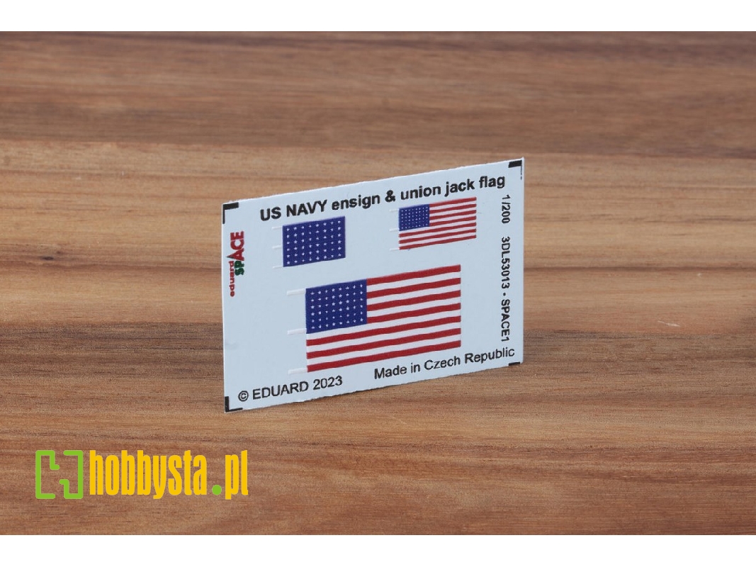 US Navy ensign & union jack flag SPACE 1/200 - image 1