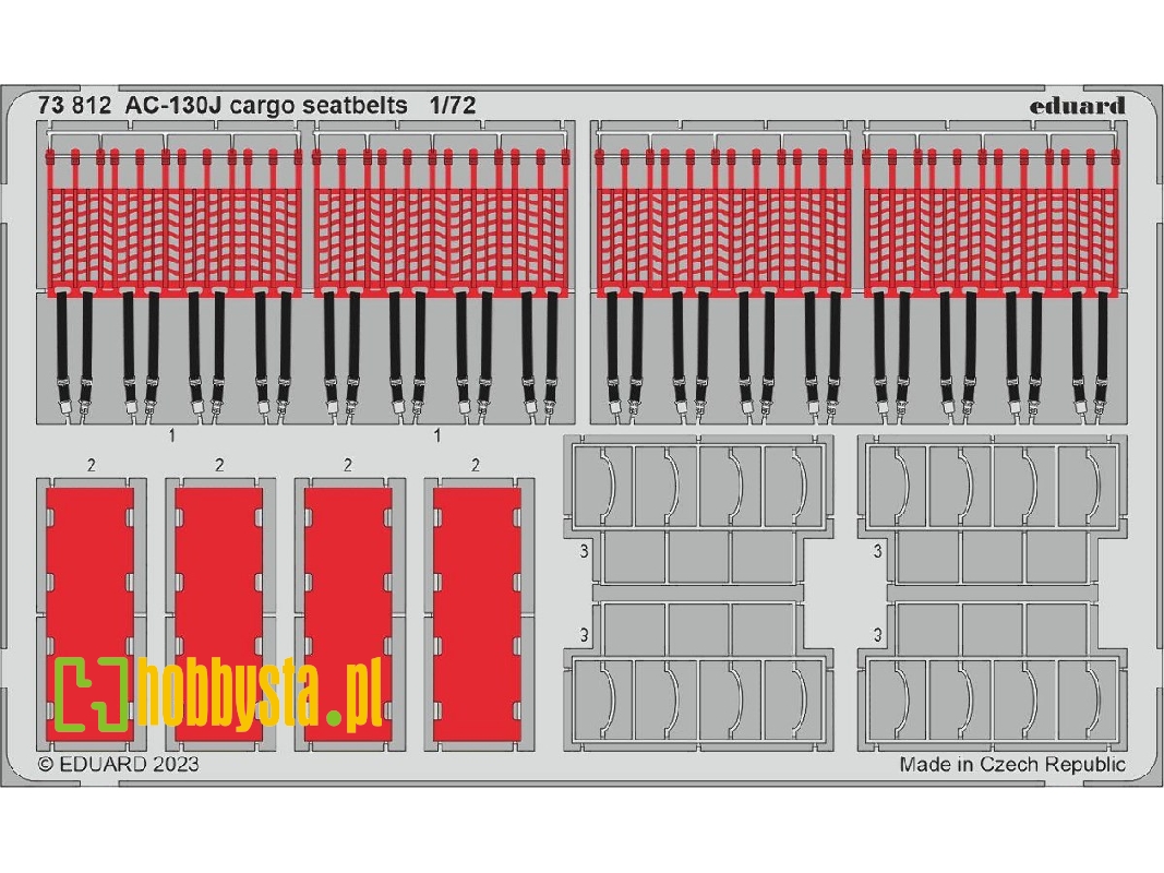 AC-130J cargo seatbelts 1/72 - ZVEZDA - image 1