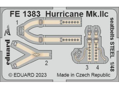 Hurricane Mk. IIc seatbelts STEEL 1/48 - ARMA HOBBY - image 1