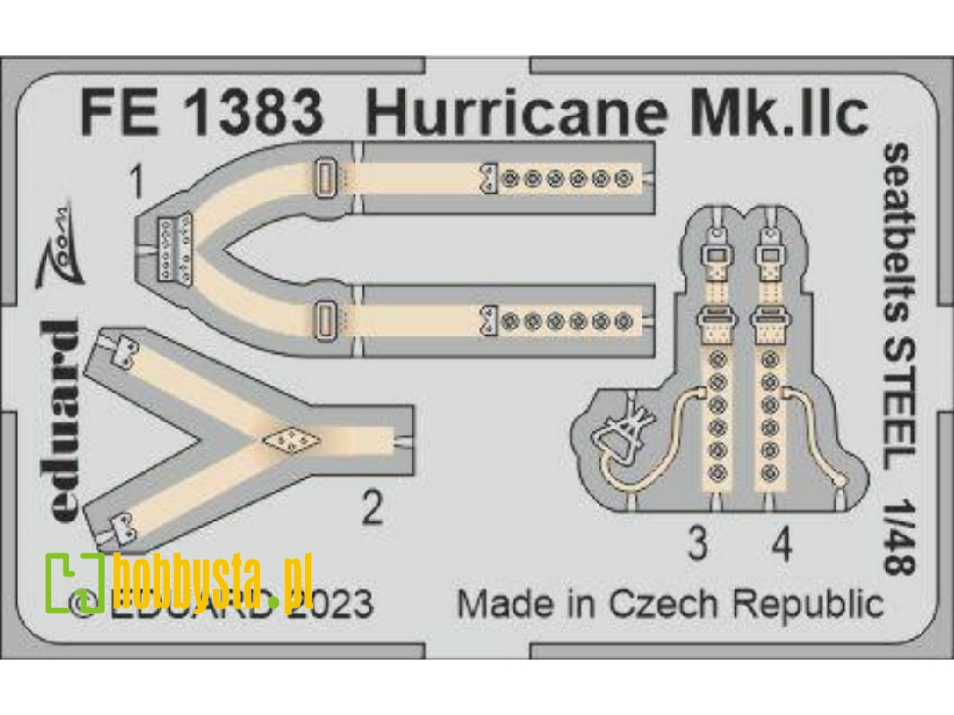 Hurricane Mk. IIc seatbelts STEEL 1/48 - ARMA HOBBY - image 1