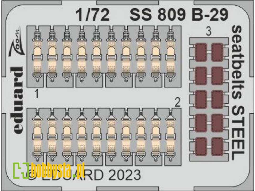 B-29 seatbelts STEEL 1/72 - HOBBY 2000 - image 1