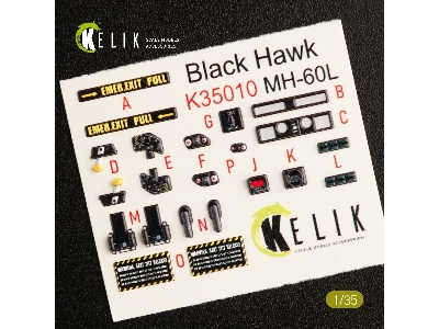 Mh-60l Black Hawk Interior 3d Decals For Kitty Hawk Kit - image 2